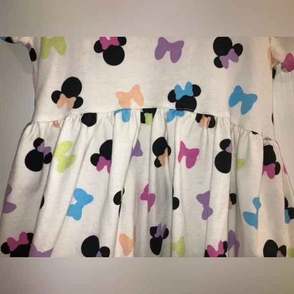 Minnie Mouse Silhouette & Bows Short Sleeve Dress, Disney 5T, EUC - Picture 4 of 7